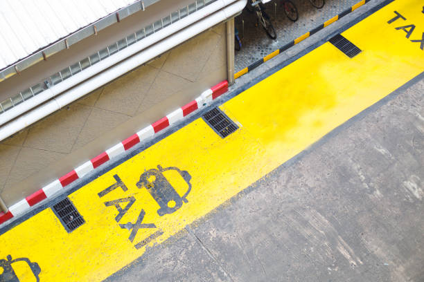 istock Taxi yellow line area 832018134