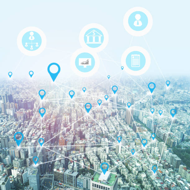 istock City with connection line concept , technology conceptual, internet globalization for business 832031990