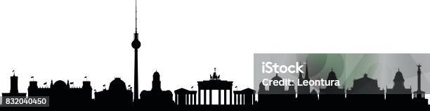 Berlin Stock Illustration - Download Image Now - Berlin, Urban Skyline, In Silhouette