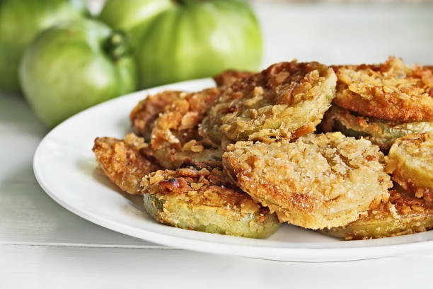 Fried Green Tomatoes stock photo
