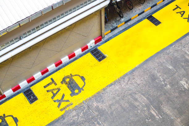 istock Taxi yellow line area 832042168