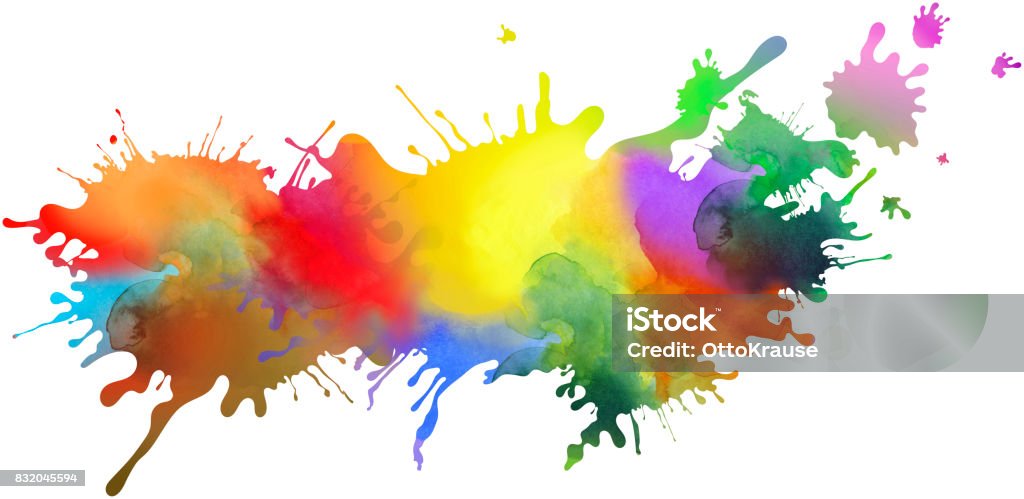 Paint Running Pattern Colorful Isolated Paint Pattern And Splatter Background With Paint Runs ...