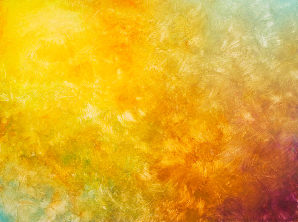 brush strokes on hand painted background brush strokes on hand painted acrylic fall colors gradient background indian summer stock pictures, royalty-free photos & images