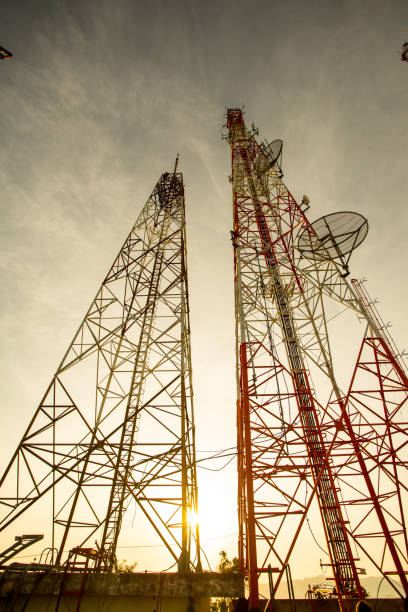 istock Telecommunication mast TV antennas wireless technology 832064166