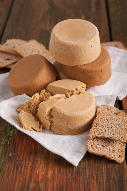 istock Norwegian homemade soft brown cheese brunost 832066080