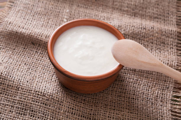 istock Homemade natural farmer yoghurt for breakfast 832066220