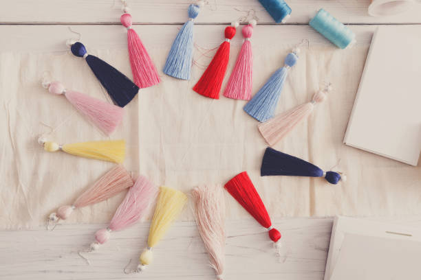 istock Colorful tassel earrings assortment 832073474