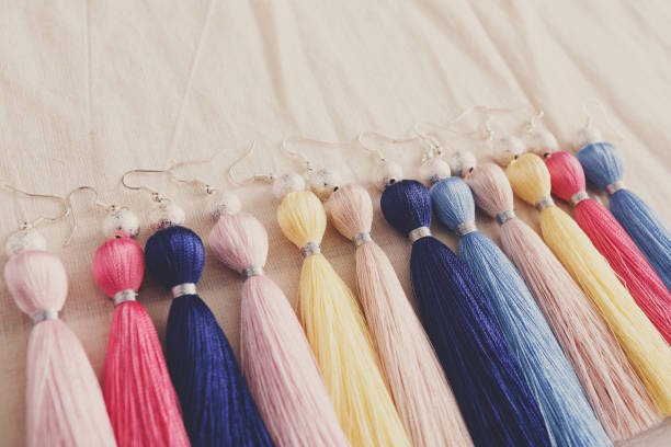 istock Colorful tassel earrings assortment 832073600