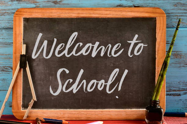 istock text welcome to school written in a chalkboard 832080408