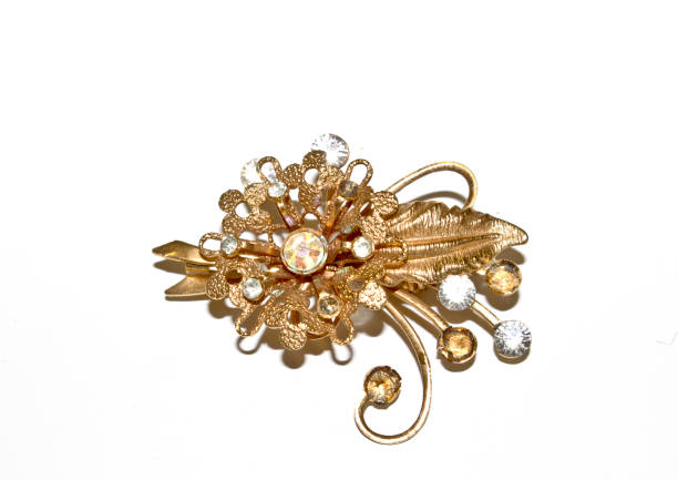 istock Antique Pendant Brooch on White Background 832085466