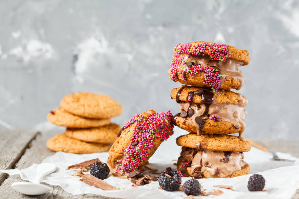 istock Homemade ice cream sandwich 832086008