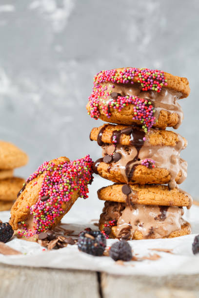 istock Homemade ice cream sandwich 832086166
