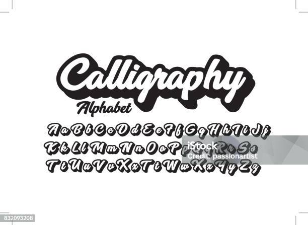 Calligraphic アルファベット - 書体のベクターアート素材や画像を多数ご用意 - 書体, 手書き文字, カリグラフィー