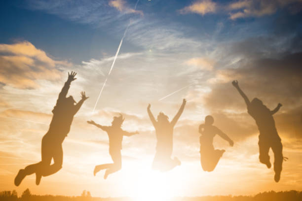 istock Jumping people for enjoy with their trip 832096352