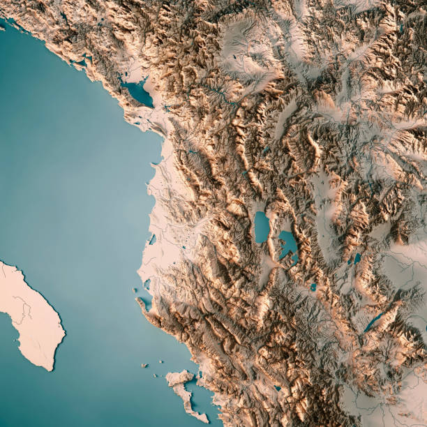 istock Albania Country 3D Render Topographic Map Neutral 832099702
