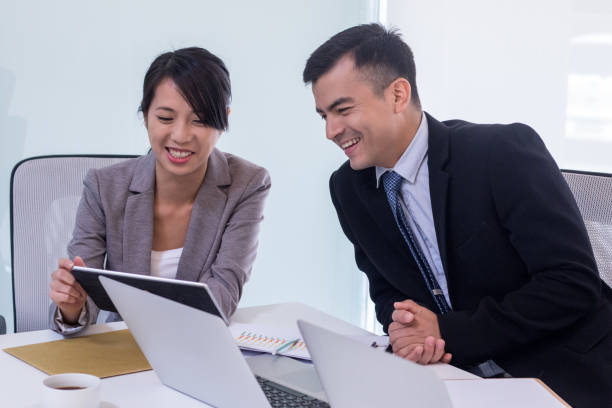 istock Business people happy meeting and smiling 832099736
