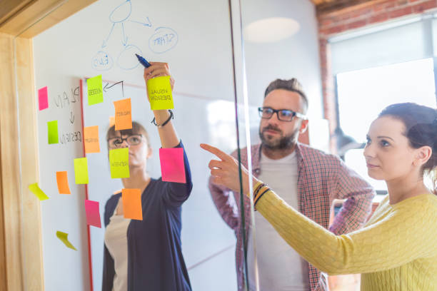 istock Young creative business people meeting at office. 832101658