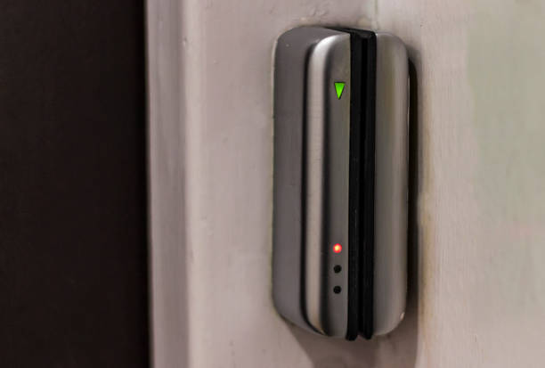 istock Swipe Card Lock on an office door 832104688