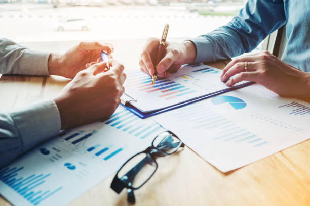 istock Business team colleagues meeting Planning Strategy Analysis discussing new plan financial graph data on office 832108848