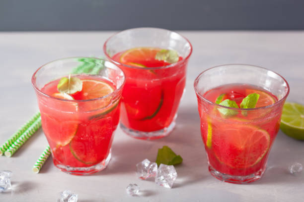 istock watermelon lemonade with lime and mint, summer refreshing drink 832109128