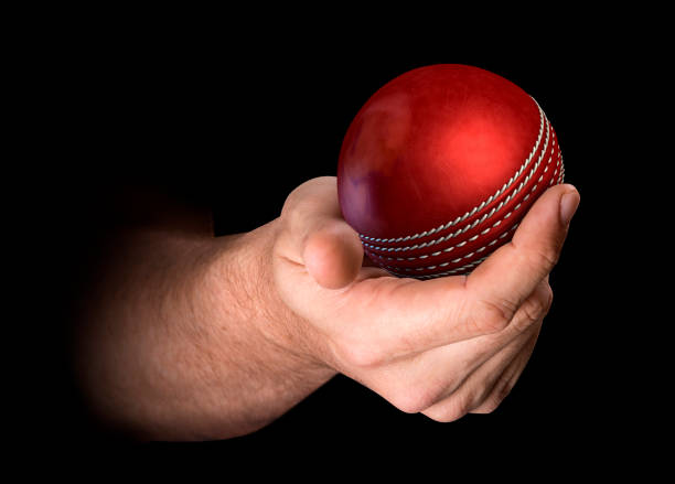 istock Hand Holding Cricket Ball 832112958