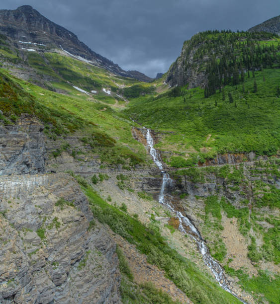 istock Waterfall in Glacier National Park 832116088