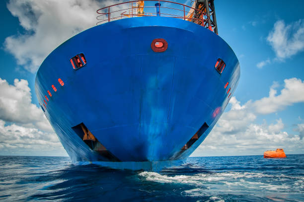 istock Blue vessel in the ocean 832116218