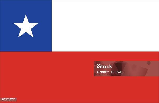 Ilustración de Bandera De Chile y más Vectores Libres de Derechos de América del Sur - América del Sur, Bandera, Bandera chilena