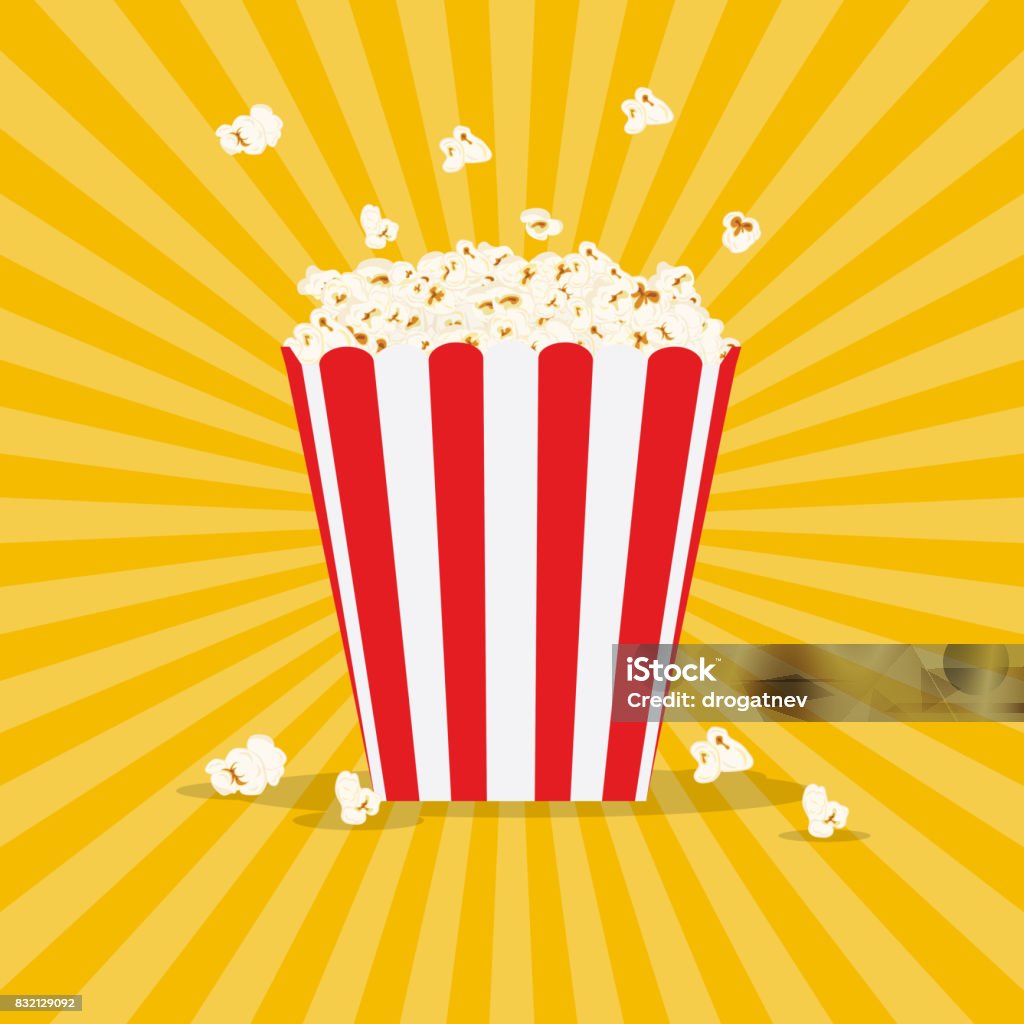 sac de popcorn - clipart vectoriel de Pop-corn libre de droits