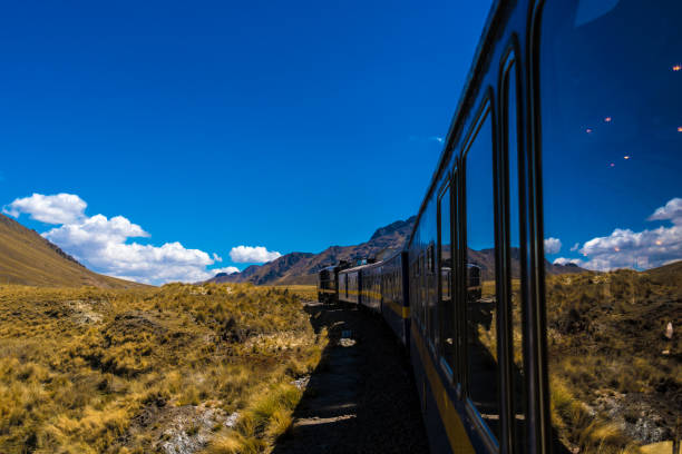 istock Wonderful view from the train between Cusco and Puno, Peru 832129300