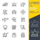 istock Lineo Editable Stroke - Hotel line icons 832132720