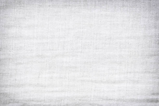 texture of white raw fabric for the background design,gray fabric texture for backdrop. - gauze imagens e fotografias de stock