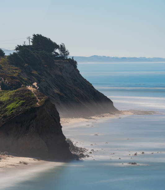 Half Moon Bay Long Exposure A long exposure of the coast along Half Moon Bay, California. mavericks california stock pictures, royalty-free photos & images