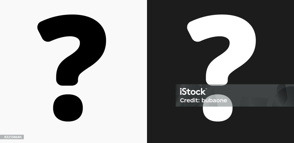 Question Mark Icon on Black and White Vector Backgrounds Question Mark Icon on Black and White Vector Backgrounds. This vector illustration includes two variations of the icon one in black on a light background on the left and another version in white on a dark background positioned on the right. The vector icon is simple yet elegant and can be used in a variety of ways including website or mobile application icon. This royalty free image is 100% vector based and all design elements can be scaled to any size. Question Mark stock vector