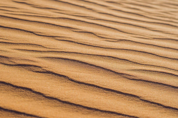 istock Sand with waves in the red desert 832142258