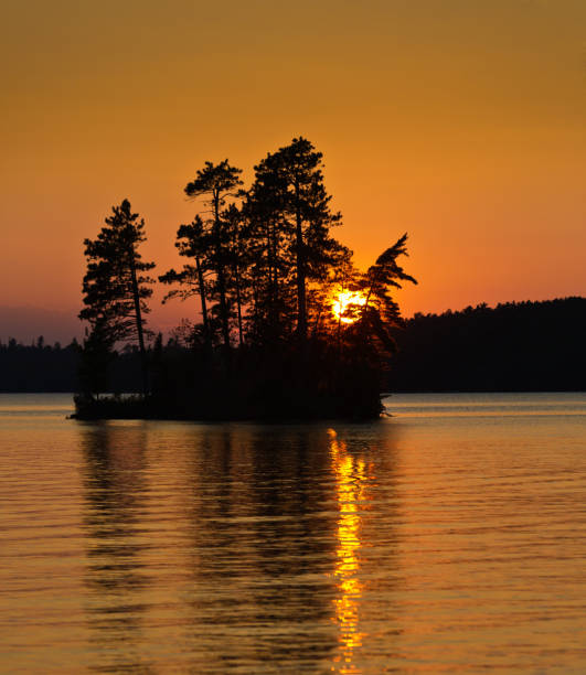 istock Lake Scene at Ely, Boundary Water Canoe Area, Minnesota, USA at Sunset 832148024