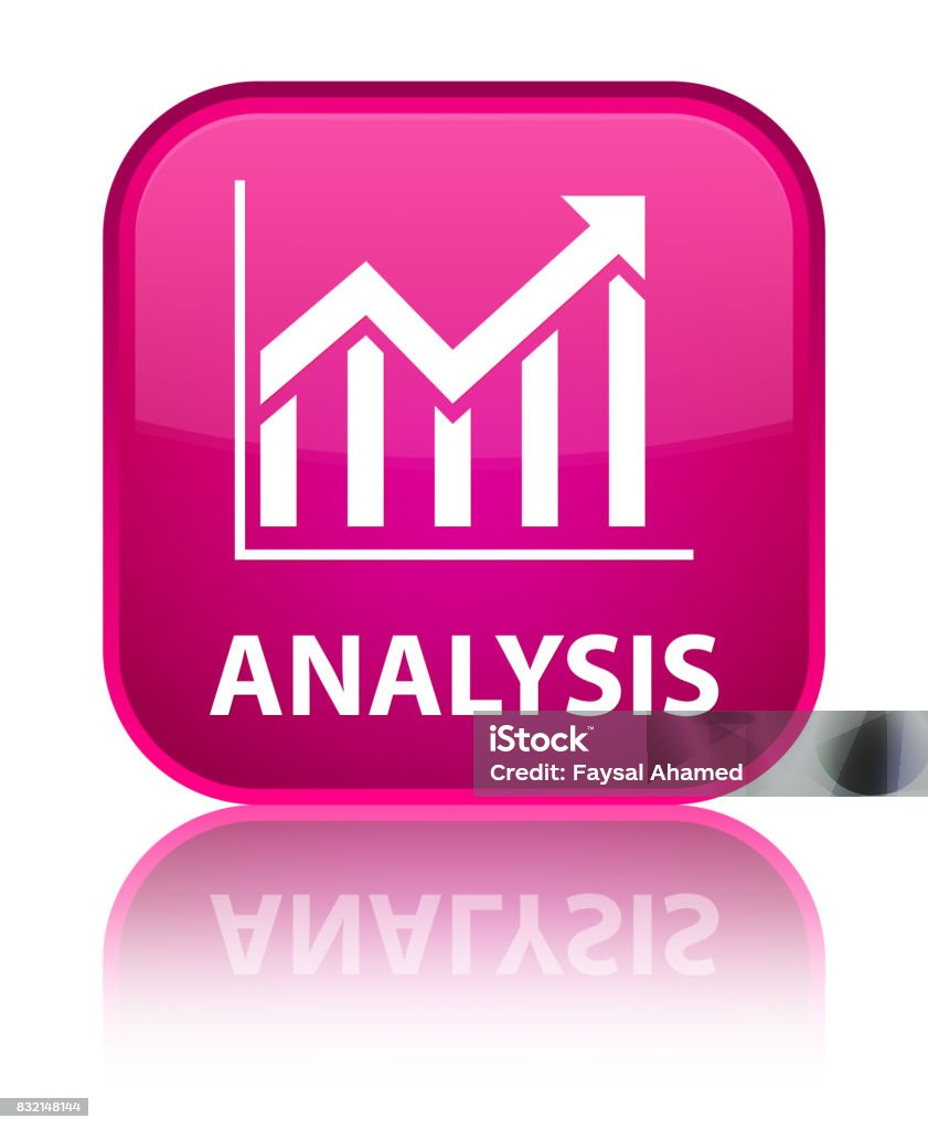 Statistical Pink Design Analysis Special Pink Square Button Stock Illustration - Download Image ...
