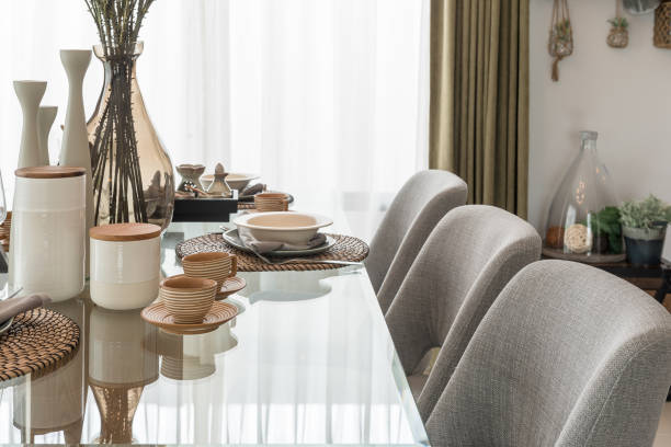 istock table set on glass dining table in modern dining room 832153926
