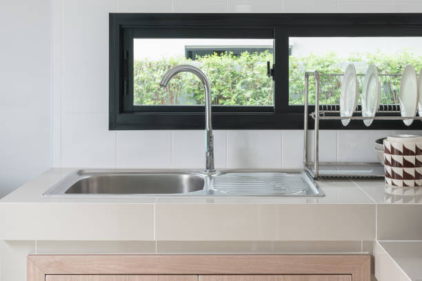 istock modern kitchen room with sink on counter 832153956