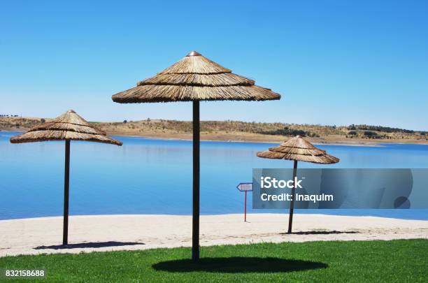 Fluvial Beach In Alqueva Lake Mourao Stock Photo - Download Image Now - Beach, Alentejo, Lake