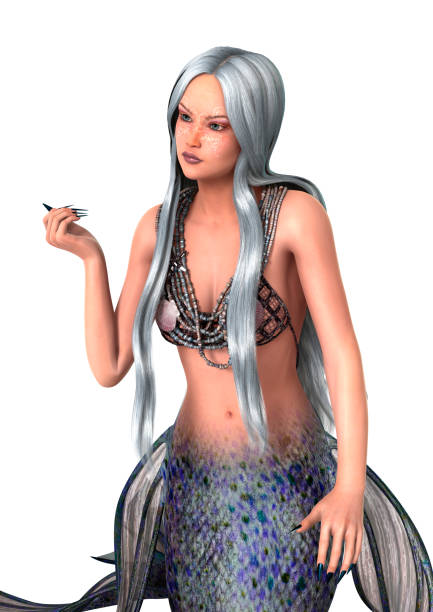 istock 3D Rendering Fantasy Mermaid on White 832162924