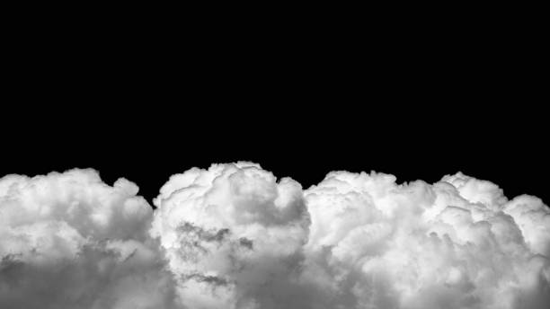 istock Closeup cumulus cloud on black sky 832165930
