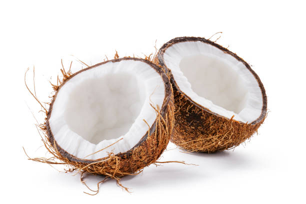 istock Coconut on a white background. Half of coconut. 832166052