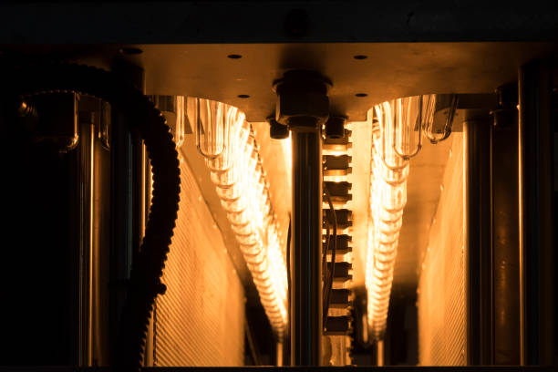 istock The pre-heat process of plastic bottle blowing process. 832166740