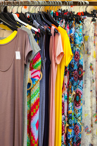 istock Summer Female Dresses at a Store. CloseUp shot 832171472