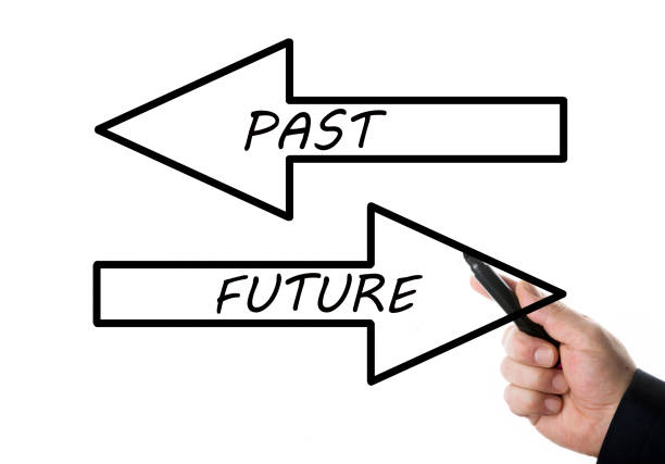 istock Arrows with Past and Future pointing opposite ways 832178516