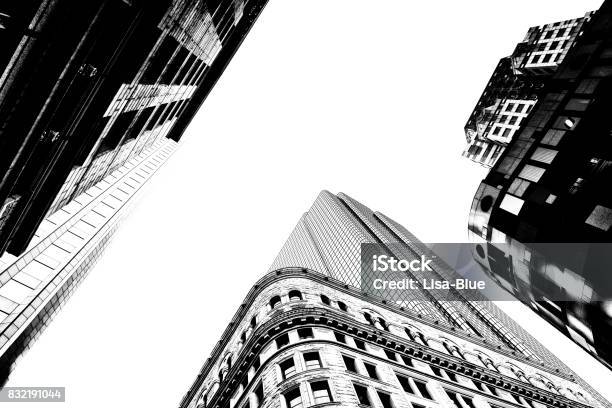Skyscrapers In Bostonmassachusetts Usa Stock Photo - Download Image Now - Boston - Massachusetts, Black And White, Skyscraper