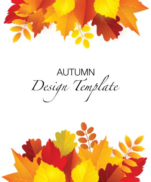 herbst design-vorlage - autumn backgrounds leaf thanksgiving stock-grafiken, -clipart, -cartoons und -symbole