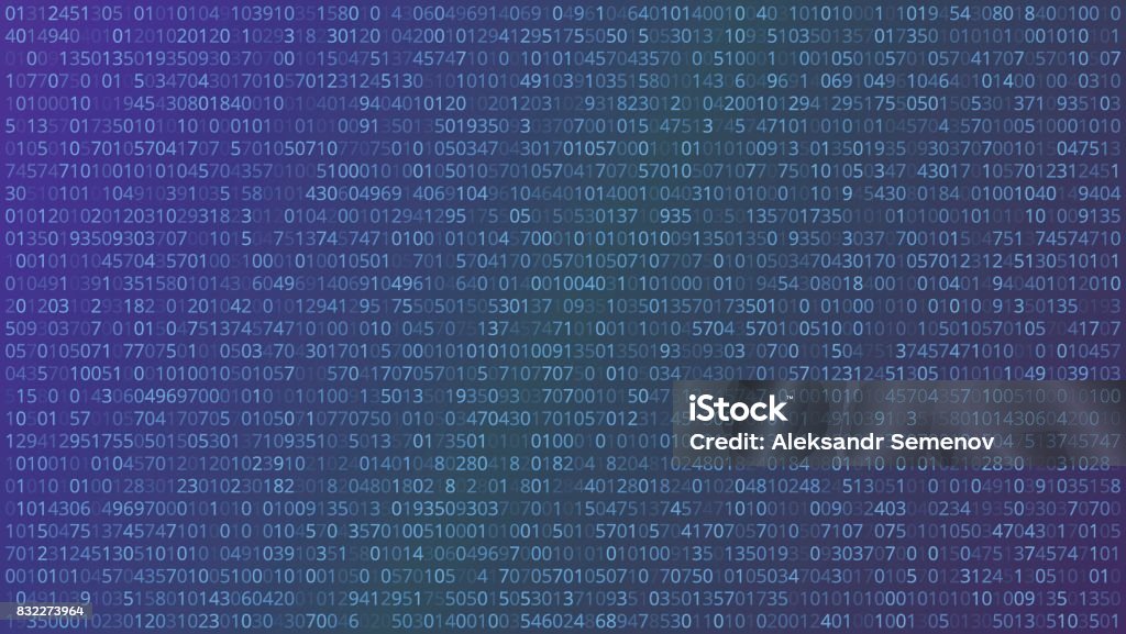 Abstract Technology Background Binary Computer Code Vector Illustration ...