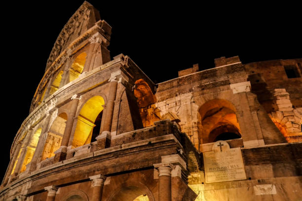 istock Night view outside the Colosseum, Rome, Italy 832280822